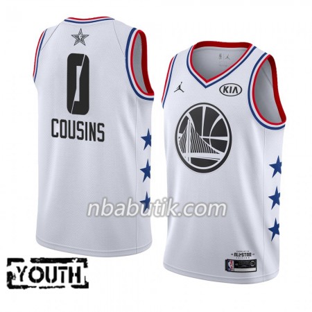 NBA Børn Trøje Golden State Warriors DeMarcus Cousins 0 2019 All-Star Jordan Brand Hvid Swingman